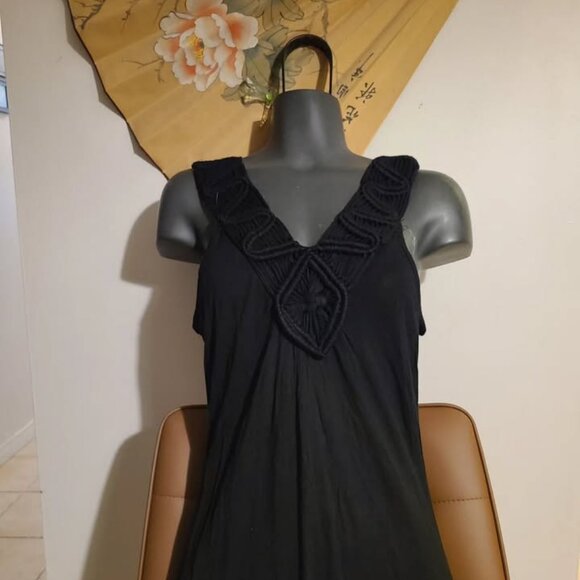 Soft and comfortable black maxi dress, by Olive and Oak. - Picture 7 of 8